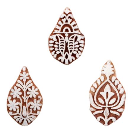 Set of 3 Piece New Mix Wooden Printing Block